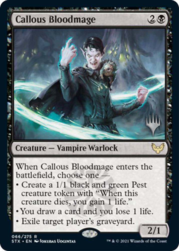 Callous Bloodmage (66) [Strixhaven: School of Mages Promos]