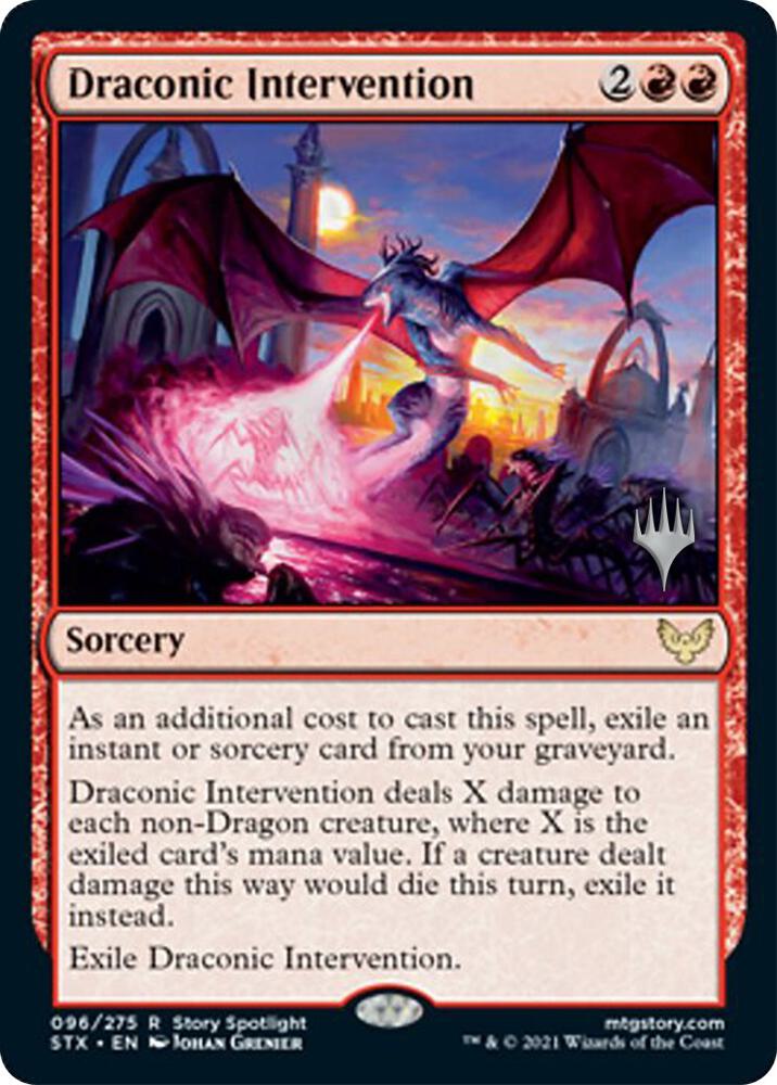 Draconic Intervention (96) [Strixhaven: School of Mages Promos]