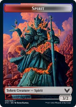 Spirit (6) // Inkling (4) Double-sided Token (6 // 4) [Strixhaven: School of Mages]