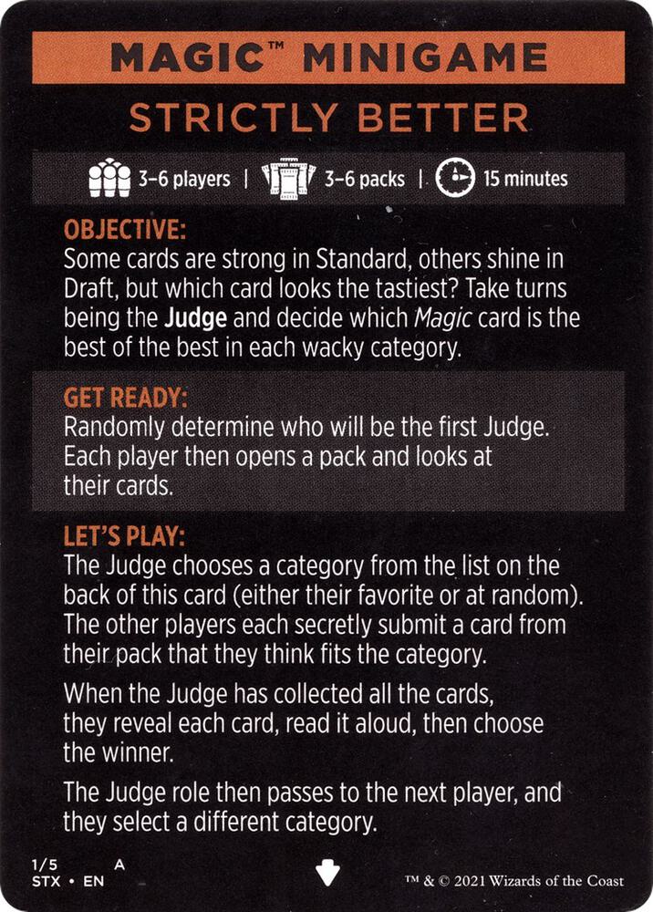 Magic Minigame: Strictly Better (1) [Strixhaven: School of Mages]