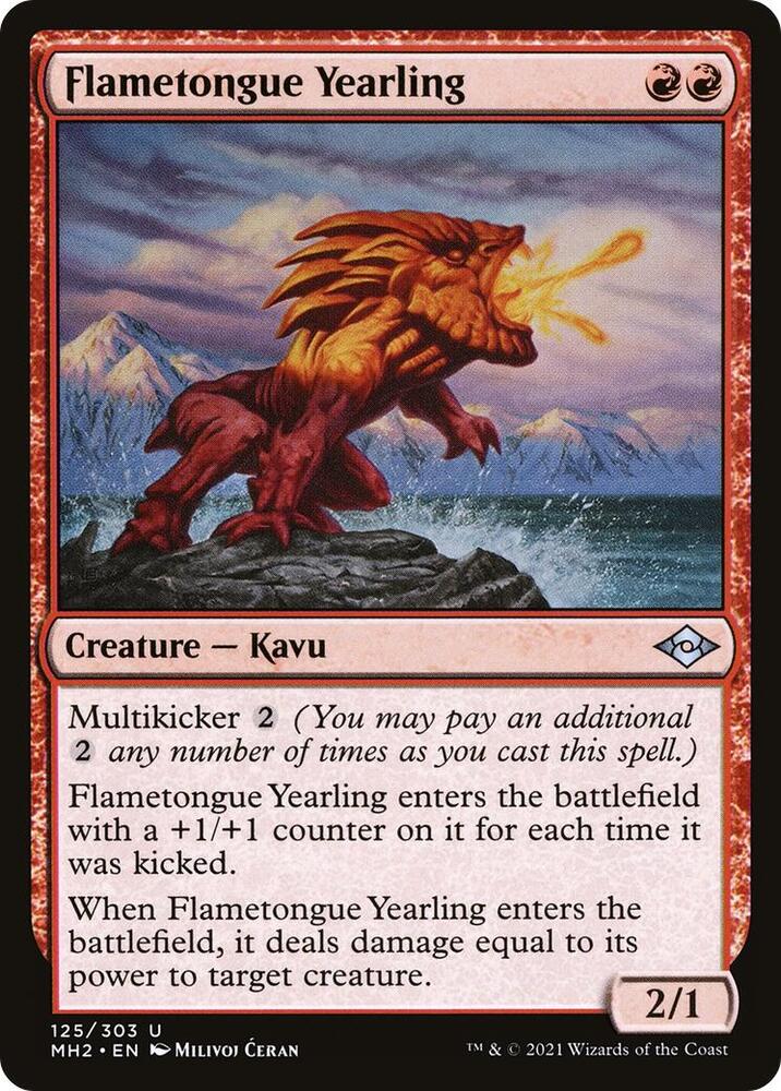 Flametongue Yearling (125) [Modern Horizons 2]