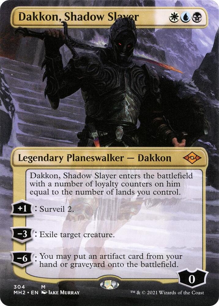 Dakkon, Shadow Slayer (Borderless) (304) [Modern Horizons 2] [Borderless]
