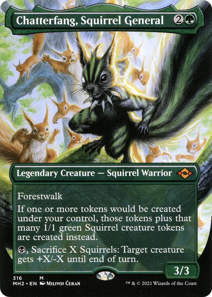 Chatterfang, Squirrel General (Borderless) (316) [Modern Horizons 2] [Borderless]