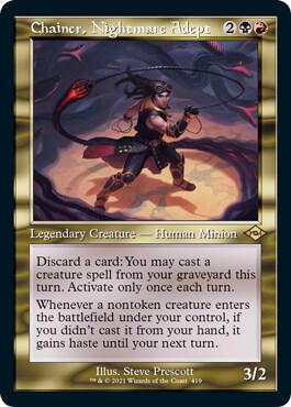 Chainer, Nightmare Adept (Retro Frame) (Foil Etched) (419) [Modern Horizons 2]