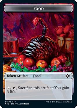 Food (018) // Timeless Dragon Double-Sided Token (18 // 4) [Modern Horizons 2]