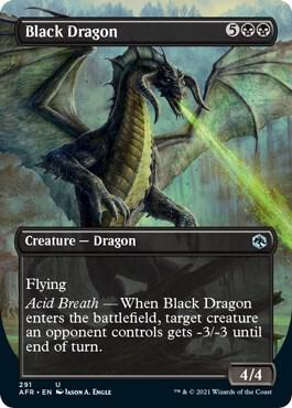 Black Dragon (Borderless) (291) [Adventures in the Forgotten Realms] [Borderless]
