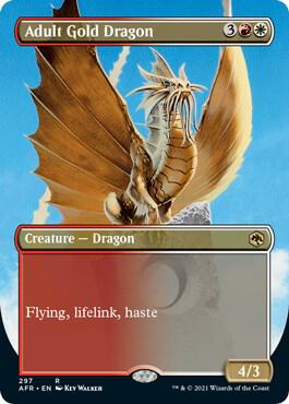 Adult Gold Dragon (Borderless) (297) [Adventures in the Forgotten Realms] [Borderless]