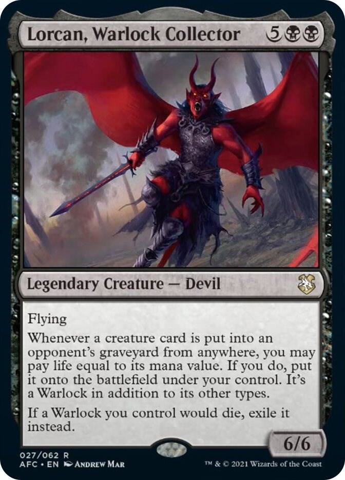 Lorcan, Warlock Collector (27) [Forgotten Realms Commander]