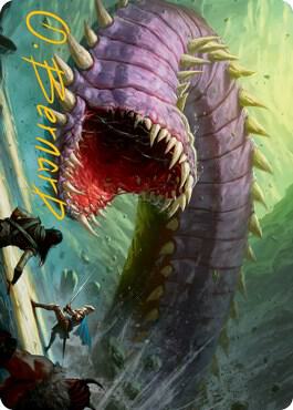 Purple Worm Art Card (Gold-Stamped Signature) (3) [Adventures in the Forgotten Realms Art Series]