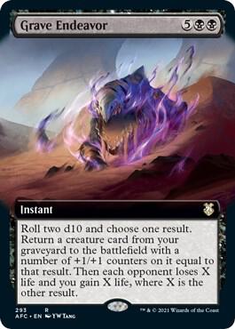Grave Endeavor (Extended Art) (293) [Forgotten Realms Commander] [Extended Art]