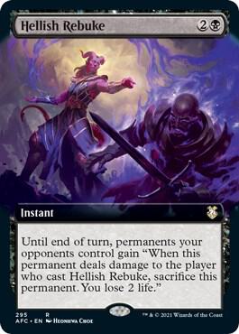 Hellish Rebuke (Extended Art) (295) [Forgotten Realms Commander] [Extended Art]