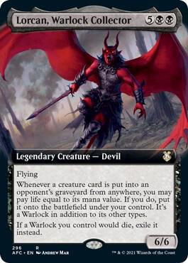 Lorcan, Warlock Collector (Extended Art) (296) [Forgotten Realms Commander] [Extended Art]