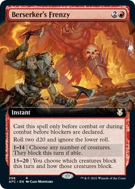 Berserker's Frenzy (Extended Art) (298) [Forgotten Realms Commander] [Extended Art]