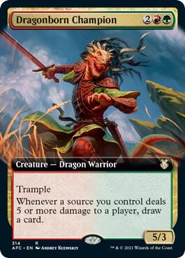 Dragonborn Champion (Extended Art) (314) [Forgotten Realms Commander] [Extended Art]