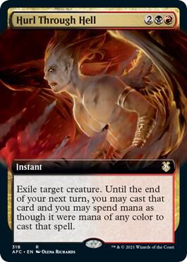 Hurl Through Hell (Extended Art) (318) [Forgotten Realms Commander] [Extended Art]
