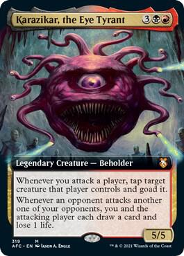 Karazikar, the Eye Tyrant (Extended Art) (319) [Forgotten Realms Commander] [Extended Art]
