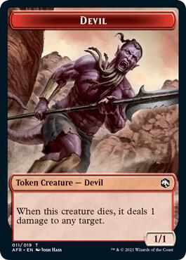 Devil // Emblem - Zariel, Archduke of Avernus Double-Sided Token (11 // 19) [Adventures in the Forgotten Realms]