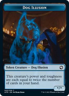 Dog Illusion // Emblem - Zariel, Archduke of Avernus Double-Sided Token (3 // 19) [Adventures in the Forgotten Realms]