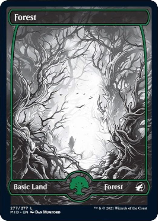 Forest (277) [Innistrad: Midnight Hunt] [Full Art, Showcase]
