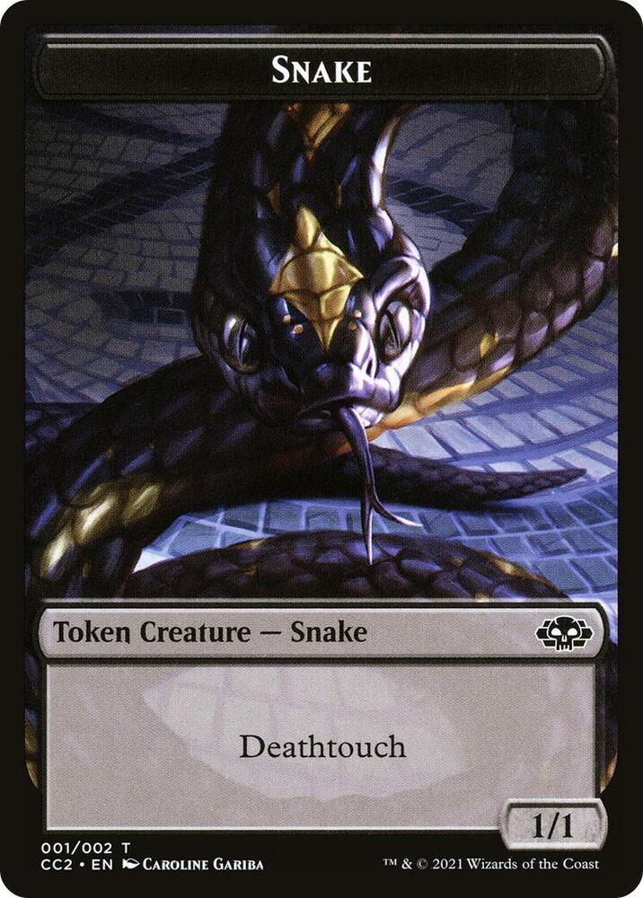 Snake // Zombie Double-Sided Token [Commander Collection: Black]