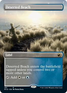 Deserted Beach (Borderless) (281) [Innistrad: Midnight Hunt] [Borderless]