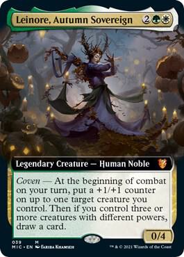 Leinore, Autumn Sovereign (Extended Art) (39) [Midnight Hunt Commander] [Extended Art]