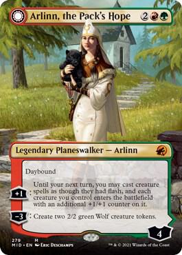 Arlinn, the Pack's Hope (Borderless) (279) [Innistrad: Midnight Hunt] [Borderless]