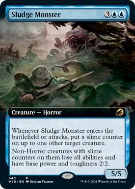 Sludge Monster (Extended Art) (340) [Innistrad: Midnight Hunt] [Extended Art]