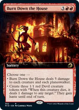 Burn Down the House (Extended Art) (352) [Innistrad: Midnight Hunt] [Extended Art]