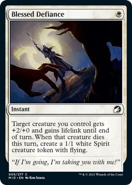 Blessed Defiance (5) [Innistrad: Midnight Hunt]