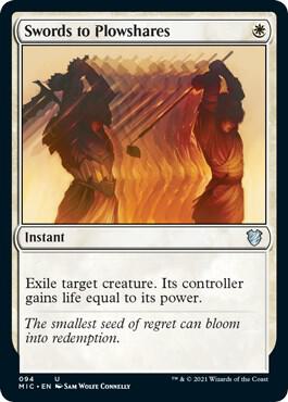Swords to Plowshares (94) [Midnight Hunt Commander]