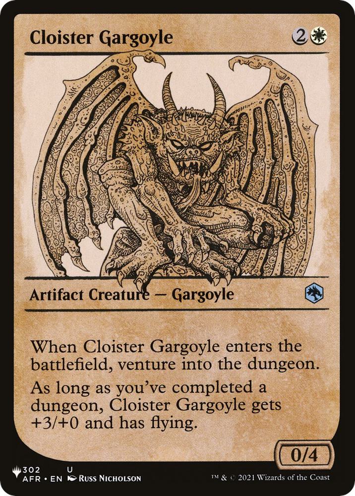 Cloister Gargoyle (Showcase) (302/281) [The List] [Showcase]
