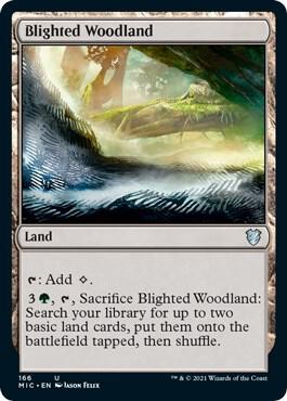 Blighted Woodland (166) [Midnight Hunt Commander]