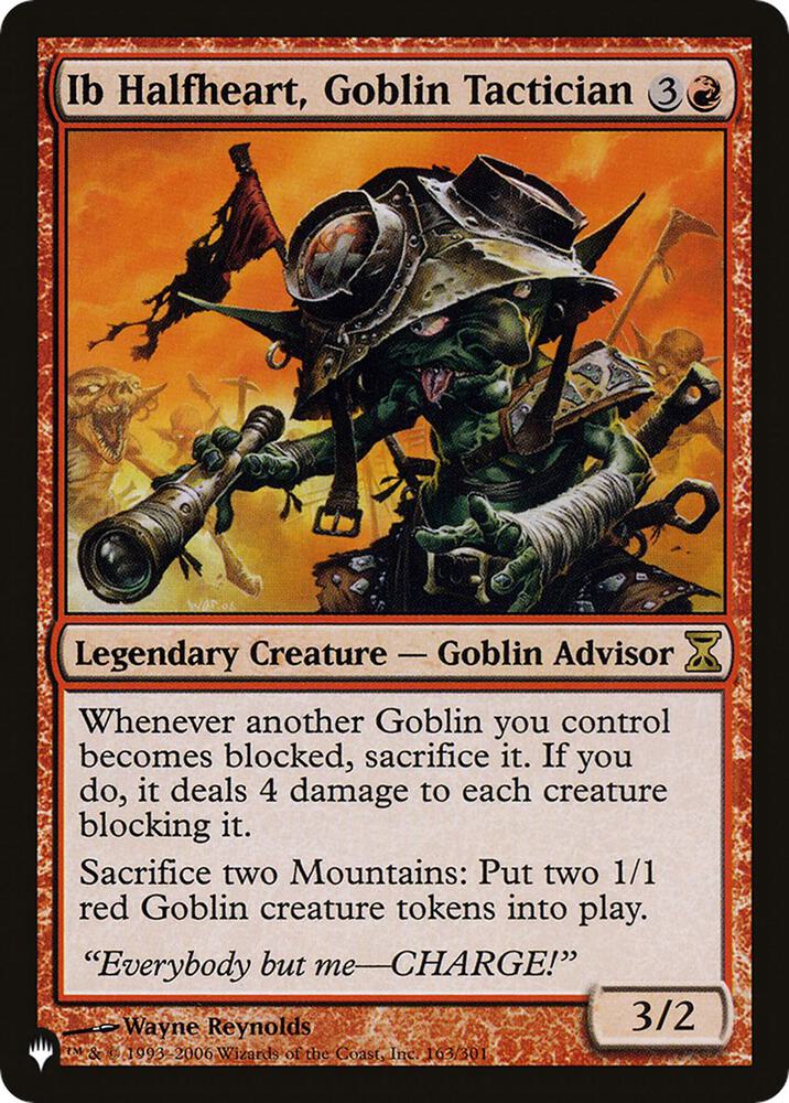 Ib Halfheart, Goblin Tactician (163/301) [The List]