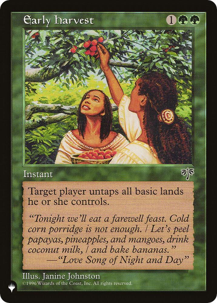 Early Harvest (MIR-213) [The List]