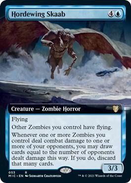 Hordewing Skaab (Extended Art) (53) [Midnight Hunt Commander] [Extended Art]