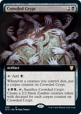 Crowded Crypt (Extended Art) (55) [Midnight Hunt Commander] [Extended Art]