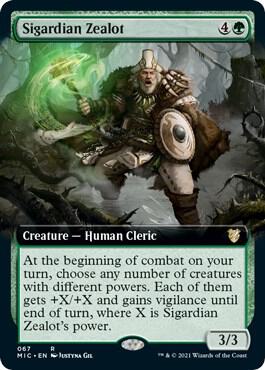 Sigardian Zealot (Extended Art) (67) [Midnight Hunt Commander] [Extended Art]