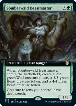 Somberwald Beastmaster (Extended Art) (68) [Midnight Hunt Commander] [Extended Art]