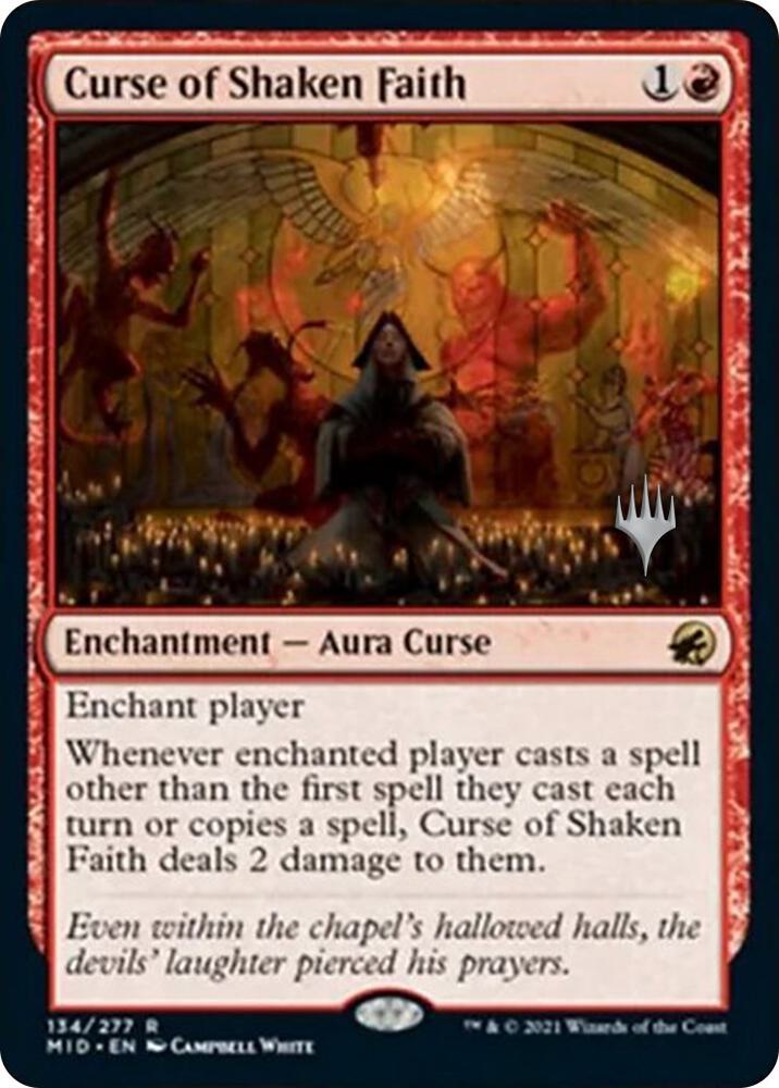 Curse of Shaken Faith (134) [Innistrad: Midnight Hunt Promos]