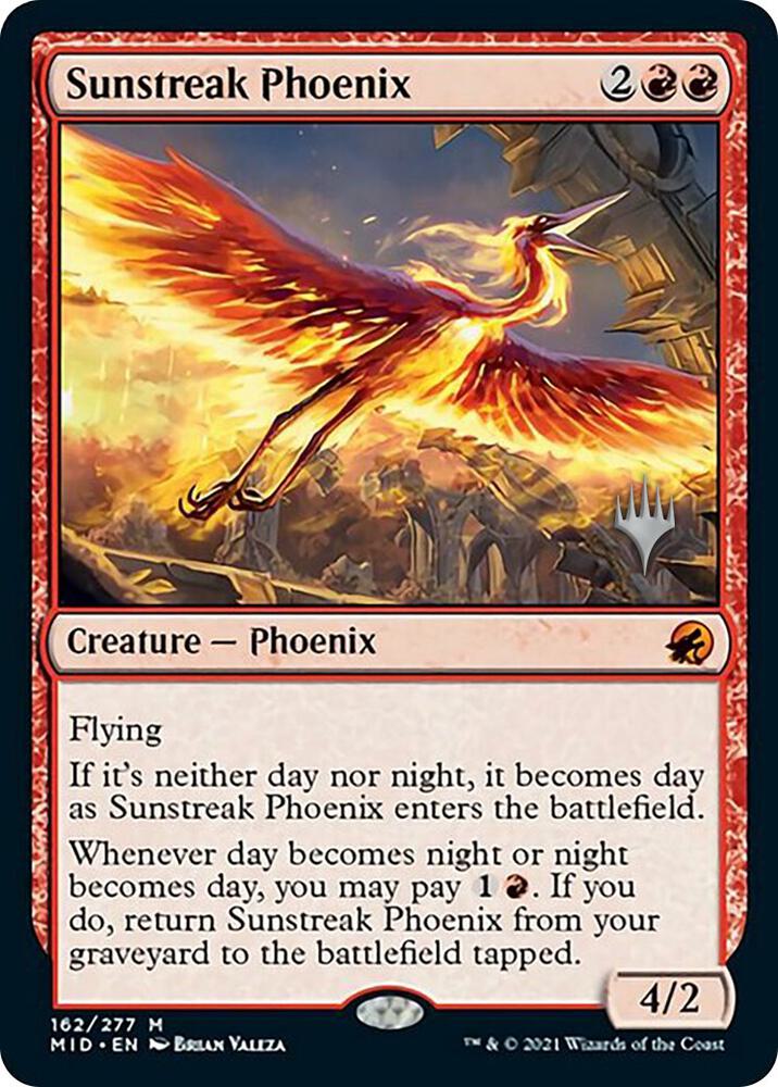 Sunstreak Phoenix (162) [Innistrad: Midnight Hunt Promos]