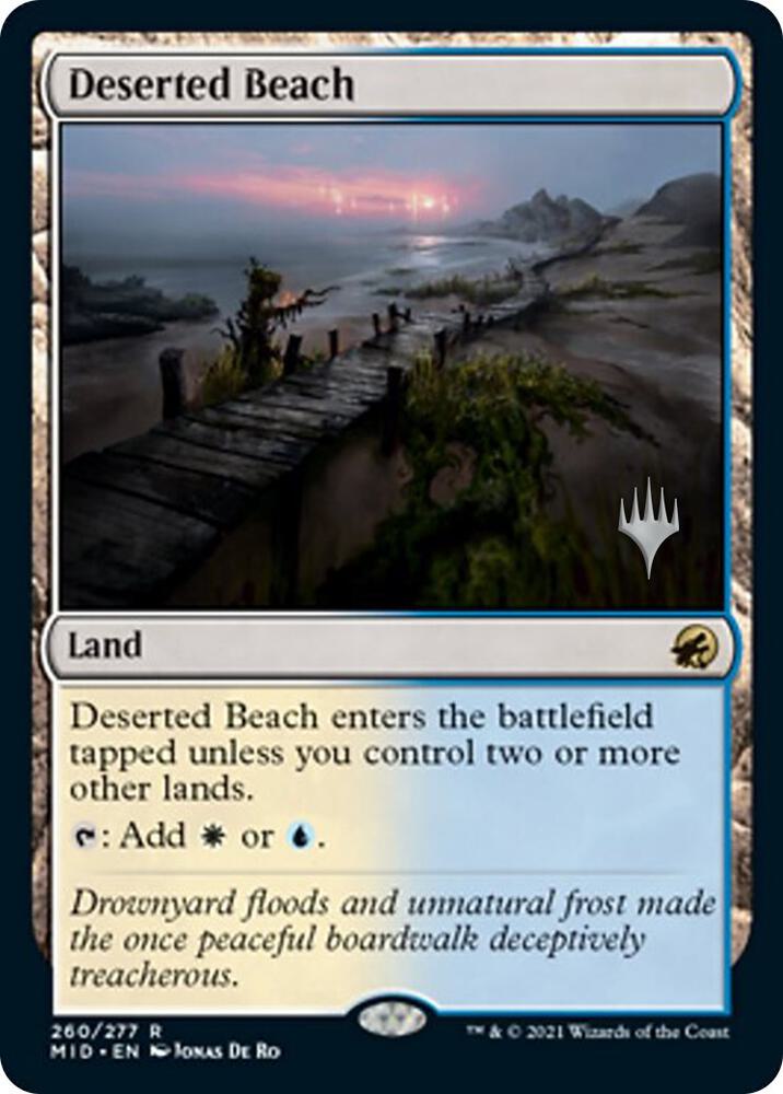 Deserted Beach (260) [Innistrad: Midnight Hunt Promos]