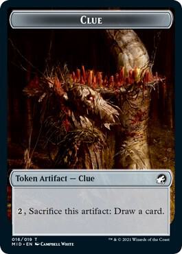 Clue // Insect Double-Sided Token (16 // 9) [Innistrad: Midnight Hunt]