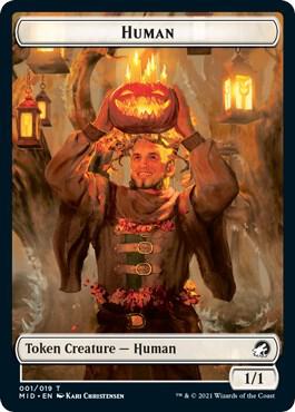 Human // Ooze Double-Sided Token (1 // 10) [Innistrad: Midnight Hunt]