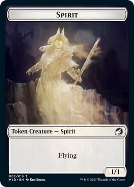 Spirit // Beast Double-Sided Token (2 // 8) [Innistrad: Midnight Hunt]