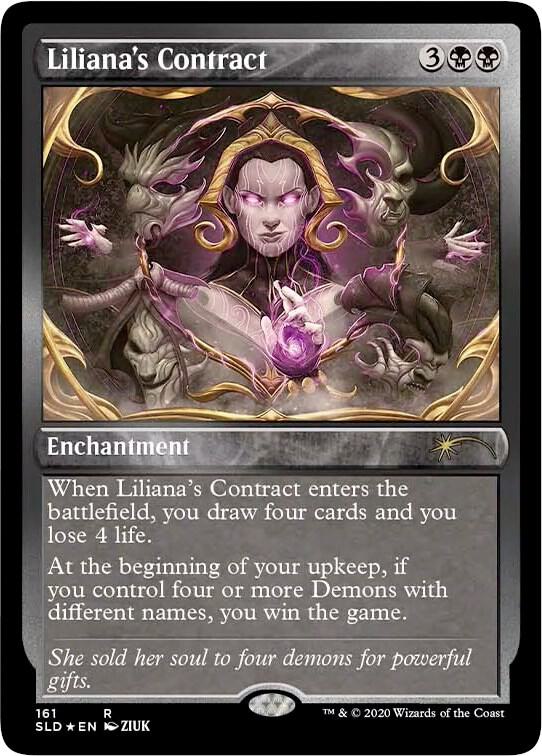 Liliana's Contract (161) (Foil Etched) [Secret Lair Drop] [Etched]