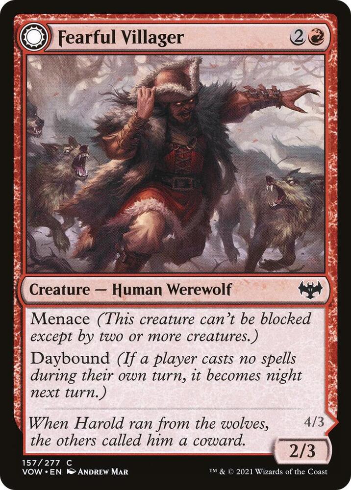 Fearful Villager (157) [Innistrad: Crimson Vow]