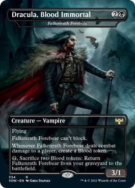 Dracula, Blood Immortal - Falkenrath Forebear (334) [Innistrad: Crimson Vow] [Borderless]