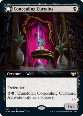 Concealing Curtains (Extended Art) (367) [Innistrad: Crimson Vow] [Extended Art]