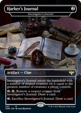 Harker's Journal - Investigator's Journal (345) [Innistrad: Crimson Vow] [Borderless]